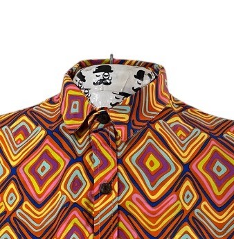 Camisa de hombre rombos de colores, rojo, azul, amarrillo, morado, verde