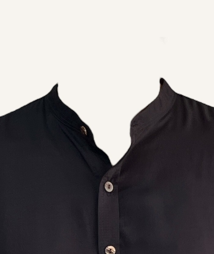 Camisa Hombre manga larga color negro