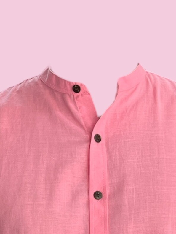 camisa hombre manga larga rosada